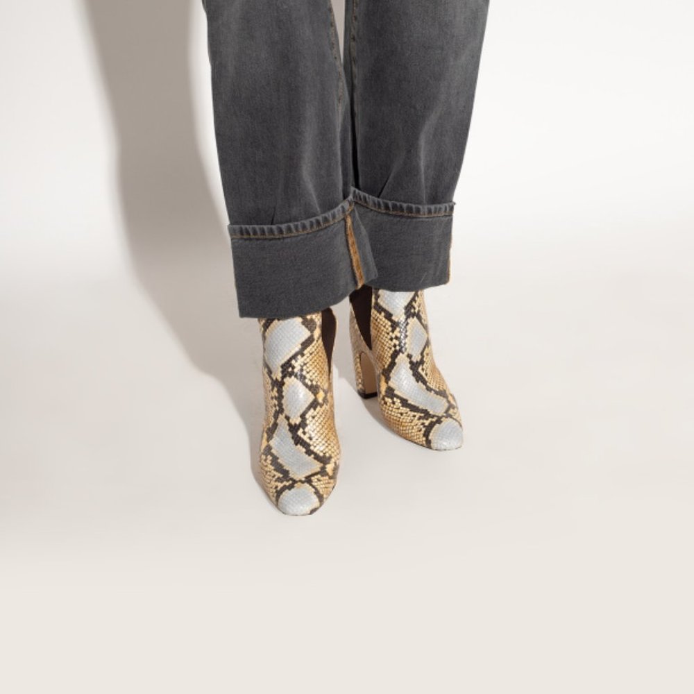 Tory Burch $478 Banana Chelsea Boot Washed Lavender/Dark Brown Sz 7 NIB! - Picture 3 of 8
